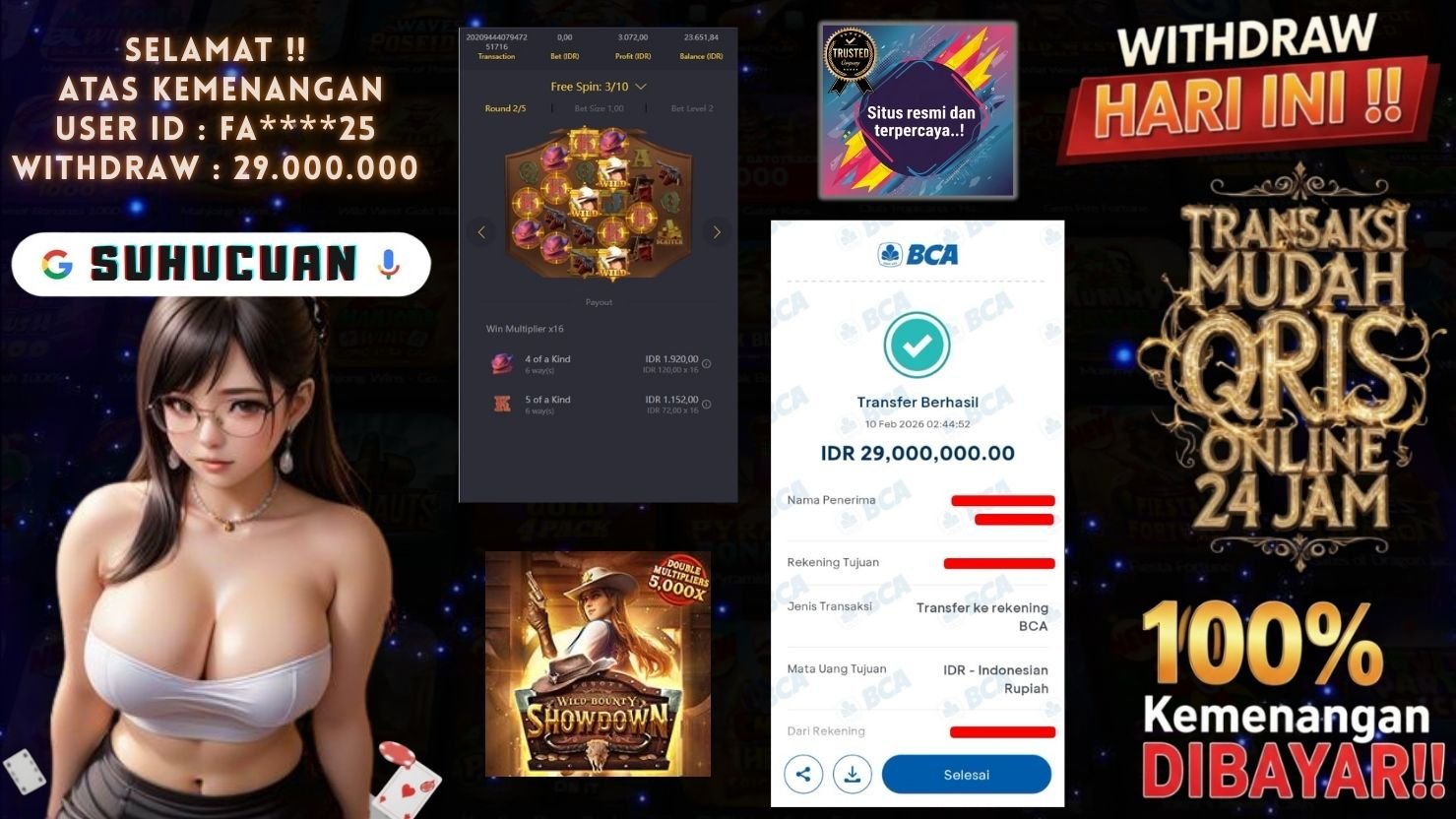 SUHUCUAN JACKPOT SLOT WILD BOUNTY SHOWDOWN